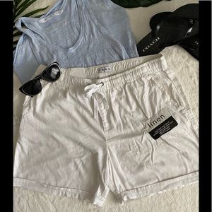 White Linen shorts